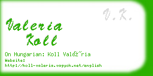 valeria koll business card